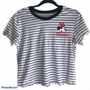 Disney Minnie Mouse striped tee shirt size L